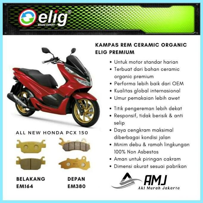 Elig Kampas Rem Depan Belakang Honda PCX 150 CBS EM164 - EM380