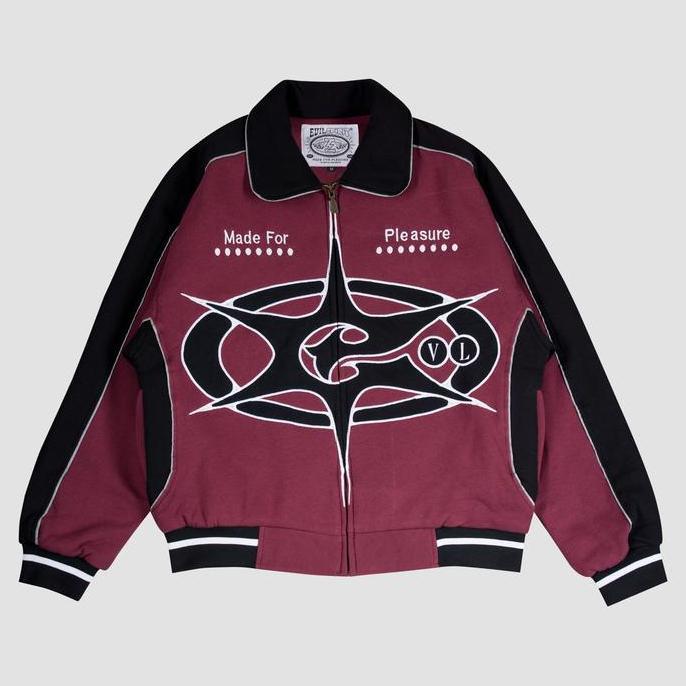 EVILSPIRIT VARSITY JACKET - VIOLETTA MAROON RELECTIVE UNISEX TS