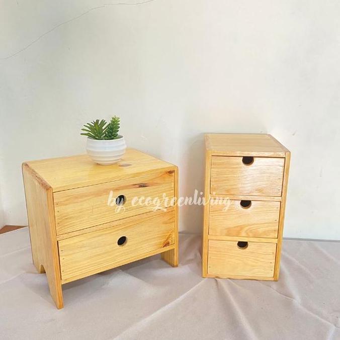 Laci kayu rak susun mini / Mini storage desk organizer / Rak laci kayu WAR