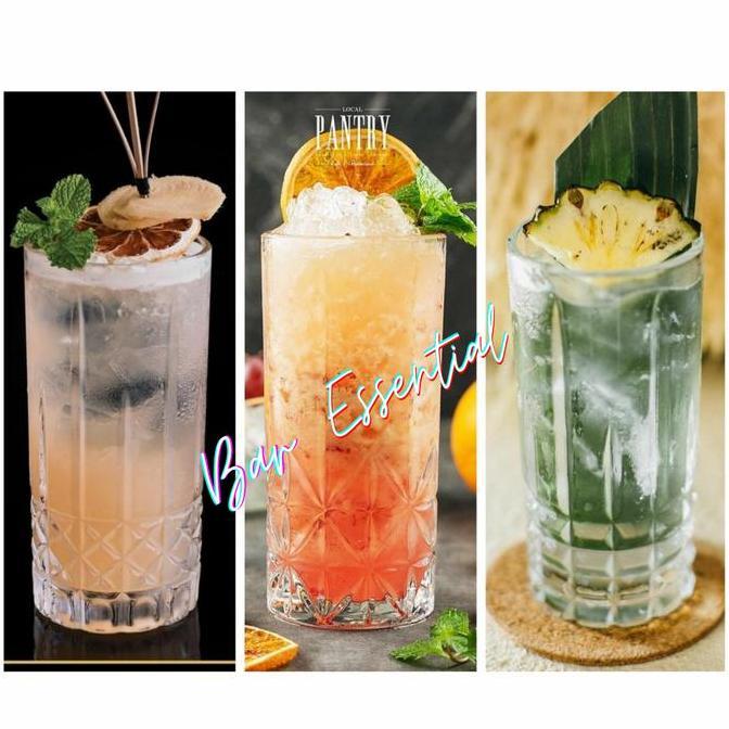 $$$$] Gelas minum kaca resto / gelas bar kekinian 350 ml / gelas crystal