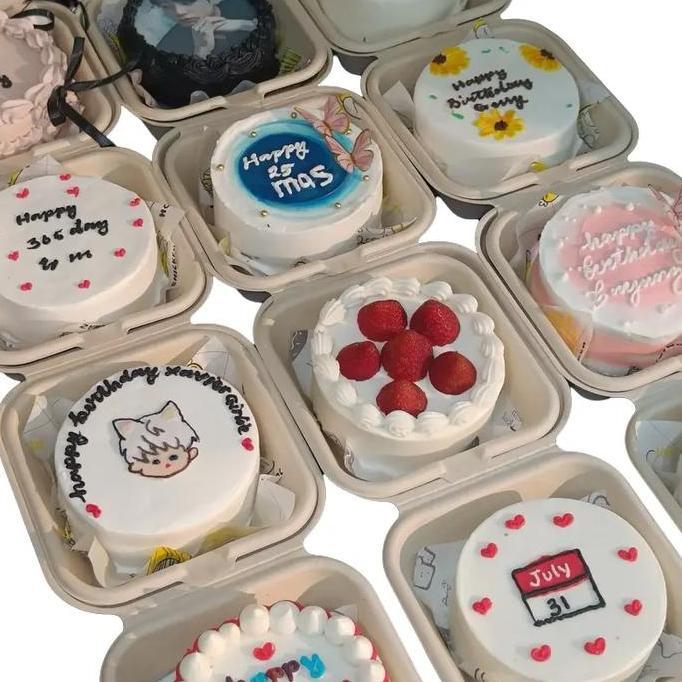 Korean cake 10cm Bento cake 10 cm Korean Lunch box lunch box custom cake Cake Ultah Cake Mini Cake C