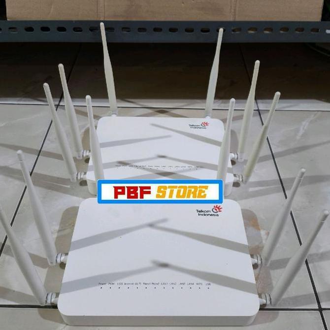 GPON ONT ZTE ZXHN F670 6 Antena Dual Band + Adaptor + Kabel LAN Original