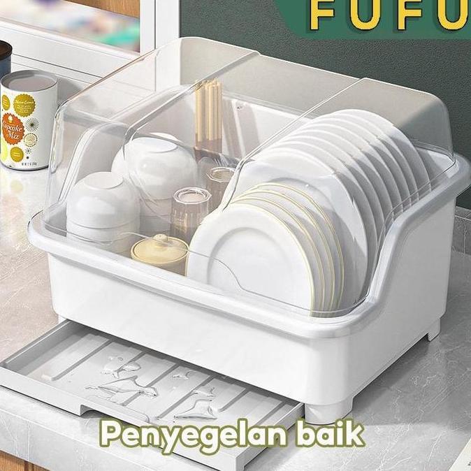 FUFU Rak Piring / Rak pengering piring / Rak piring tertutup / GHS