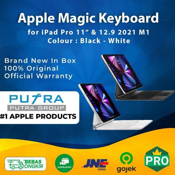 BEBAS ONGKIR - Apple Magic Keyboard for iPad Pro M2 M1 / iPad Air M2 M1 Black White