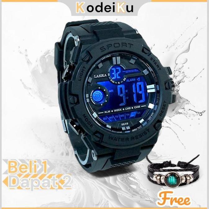 DF292>> Jam Tangan Digital Pria Anti Air Anti Beku Gratis Gelang Zodiak - Gratis Ongkir - Watches Ka