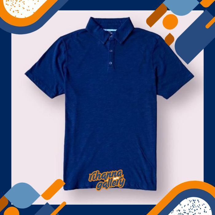UFO-2025 Ew64 POLO SHIRT VINTAGE SLUB COTTON / KAOS POLO KERAH POLOS ADEM ORIGINAL SISA EXPORT Hemat