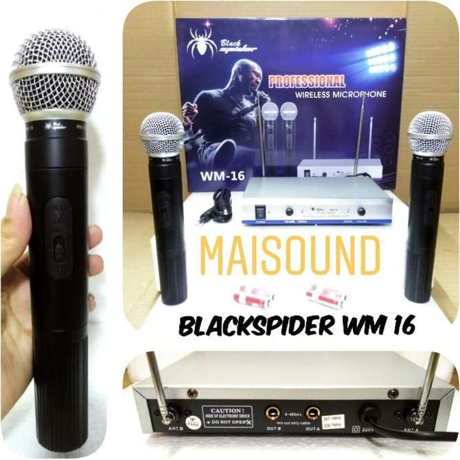 Microphone Blackspider WM16 Mic HANDHELD BLACK SPIDER WM 16 Wireless Original