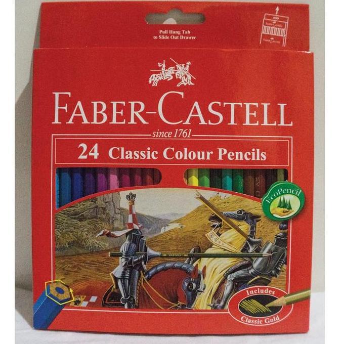 Pensil Warna Faber Castell 24 Warna Panjang - Faber Castell 24 Warna