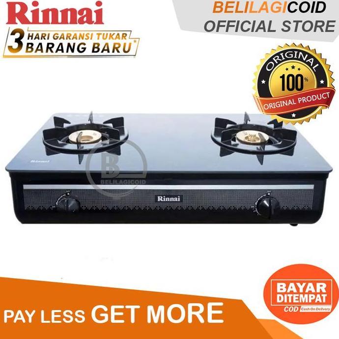 Rinnai Kompor Gas Jumbo 2 Tungku Kaca Tempered Ri 712 Ga