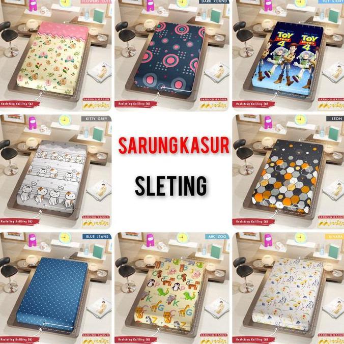 Sarung Kasur Monalisa Single 120X200X20 Cm Sarung Kasur Sleting