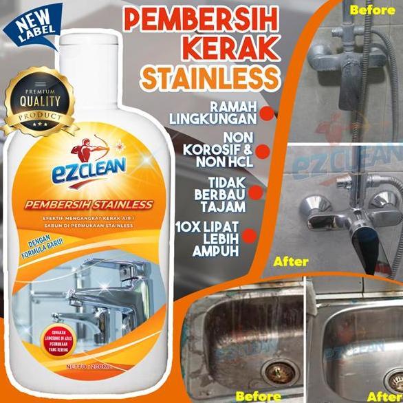 EZCLEAN PEMBERSIH STAINLESS KRAN SHOWER SINK WASTAFEL STAINLES CLEANER Super Ampuh Menghilangkan Ker