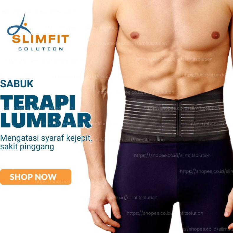 Korset Terapi Punggung Tulang Belakang Untuk Saraf Kejepit Lumbal Lumbar HNP BLACK NEW Sabuk Terapi 