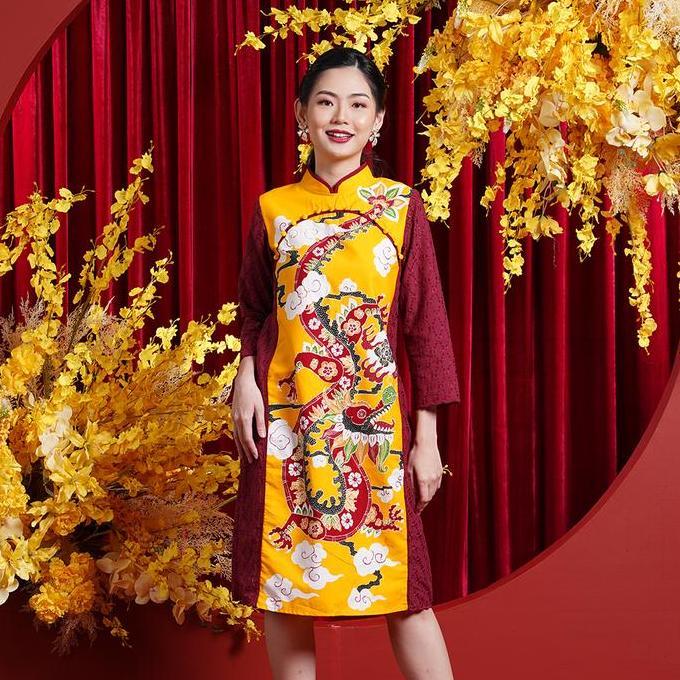 NONA RARA - Dereta Tulis CNY D0458, Baju blouse batik wanita modern