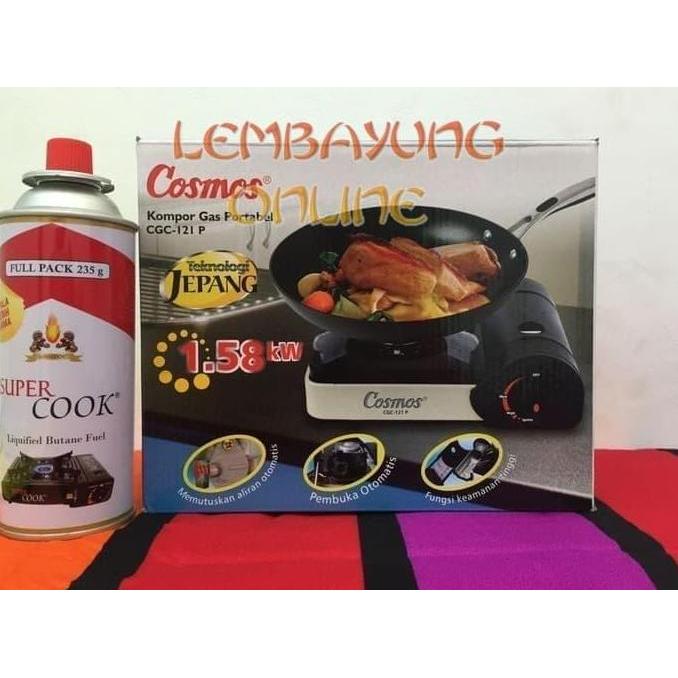TERMURAH - COSMOS CGC-121P Kompor Gas Portable Mini + Gas Butane