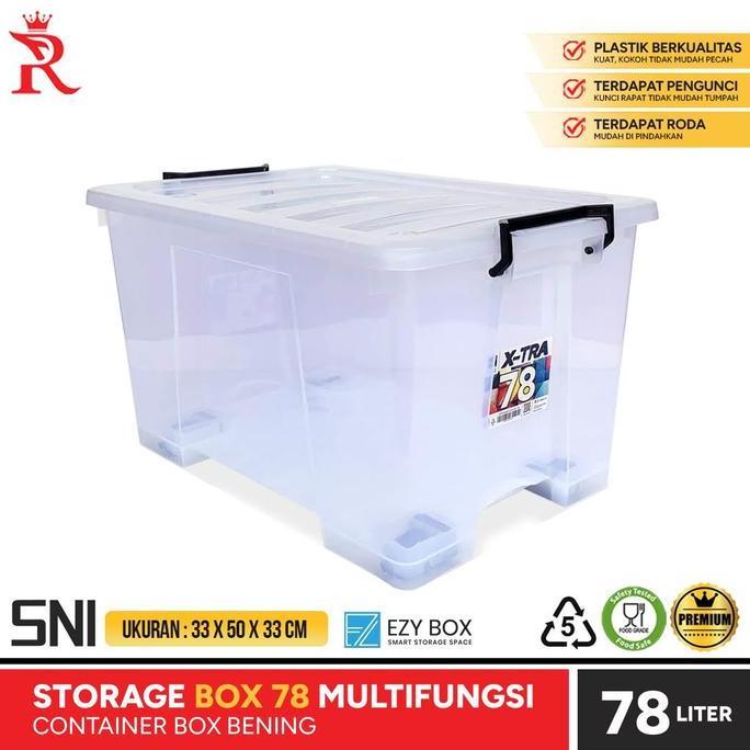 Storage Box Transparan 78 Liter Container Penyimpanan Boks Besar