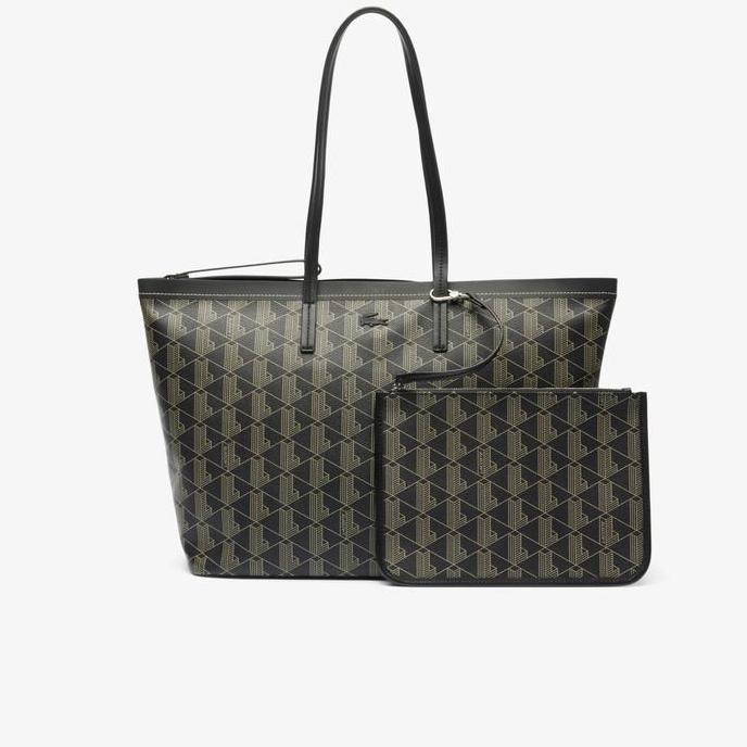 Lacoste Women's Zely Grained Tote Bag With Pouch Laptop 15 inch