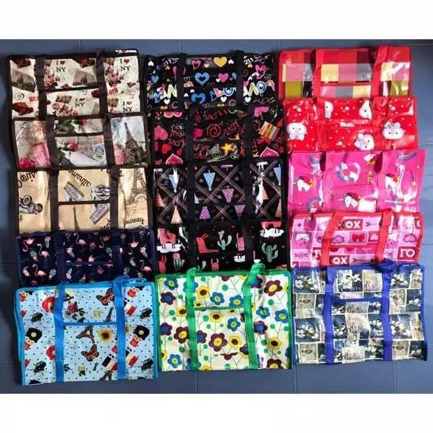 BEBAS ONGKIR - Tas Plastik Kecil 40x15x30 Kantong Depan Tas Jinjing