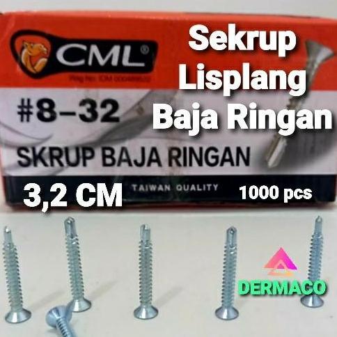 Promo Skrup Lisplang 3,2 Cm / Skrup Baja Ringan 1000 Pcs Cod