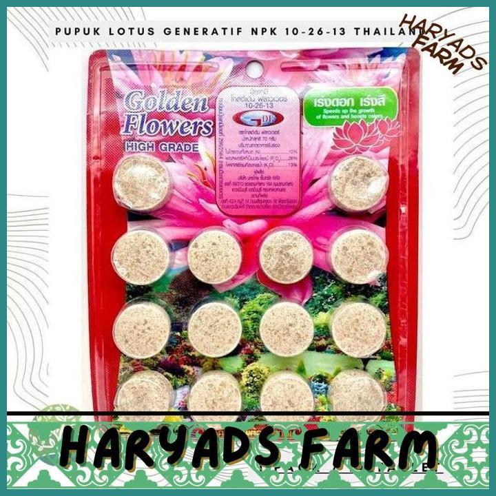 HF PUPUK TANAMAN AIR MERAH TABLET NPK 10-26-13 UNTUK FASE GENERATIF PERTUMBUHAN BUNGA DAN MENINGKATK