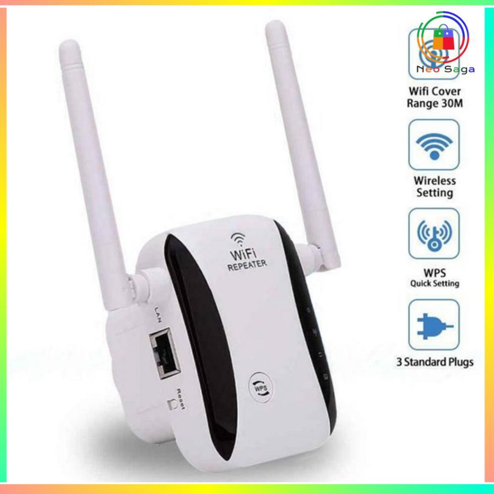 WiFi Repeater Extender Pro Penguat Sinyal Wifi Amplifier 300 Mbps Dengan Dua Antena Penguat Signal