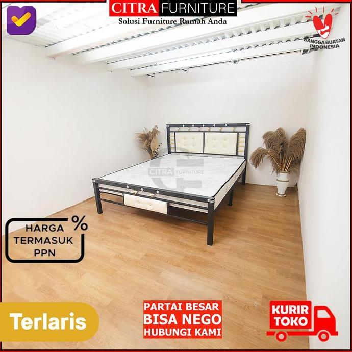Ranjang besi minimalis 200x200