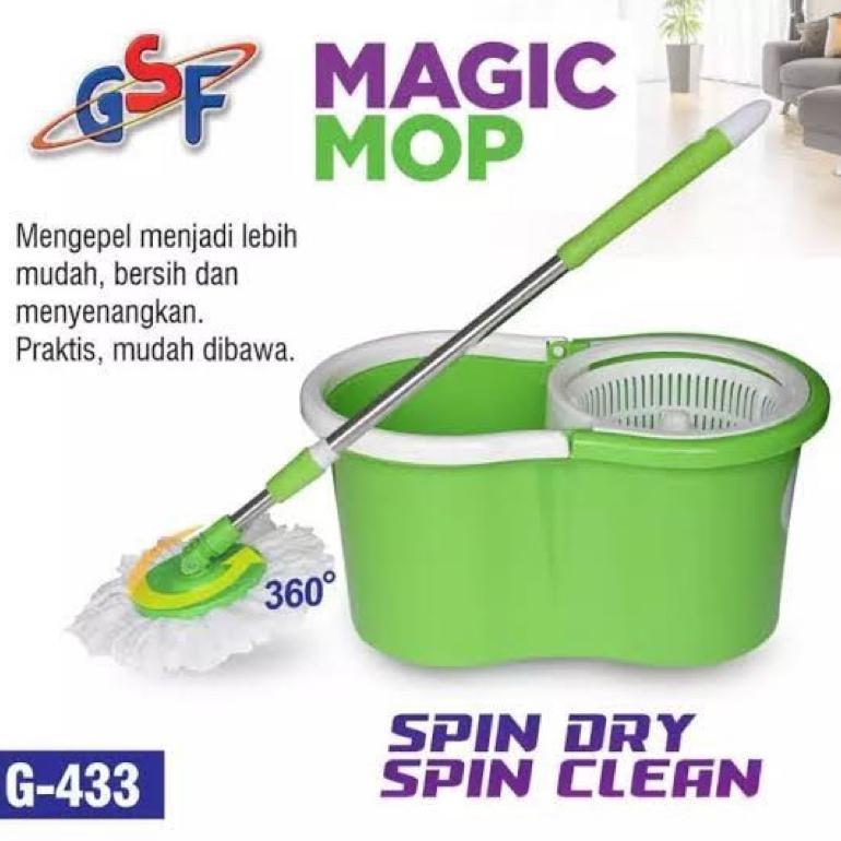 gsf spin mop set - gsf magic mop g 433 - alat pel lantai set gsf - gsf alat pel lantai set Pel Lanta