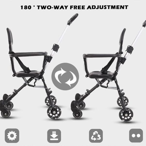 Kardus Pengemasanstroller Cabin Size Travelling 2Way Lipat Kereta Dorong Bayi 2 Arah Kualitas Bagus 