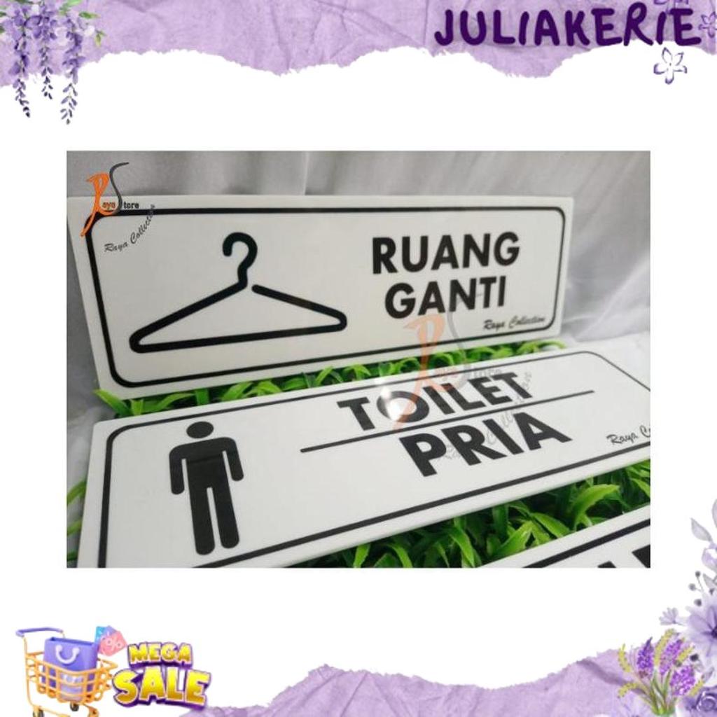 Gercep TULISAN ACYLIC TOILET PRIA WANITA DAN RUANG GANTI UKURAN 25X8CM MURAH