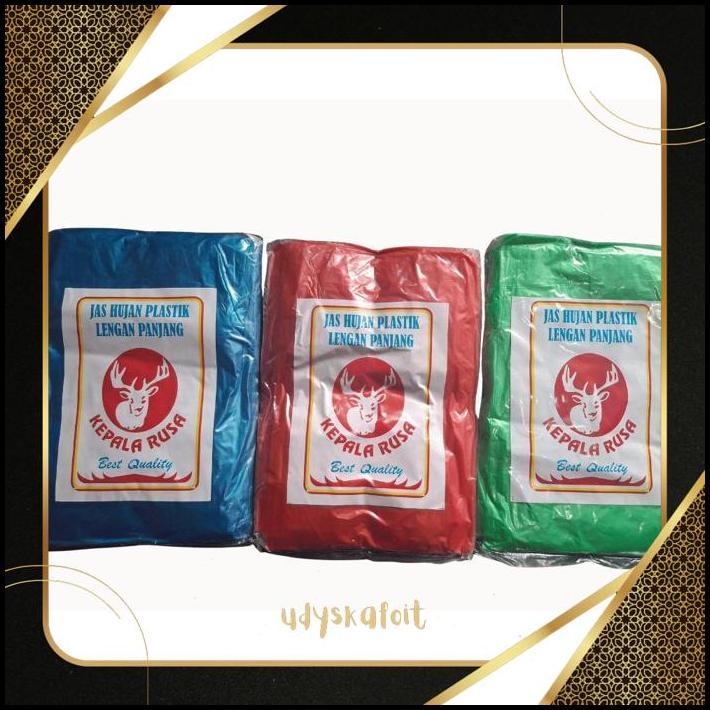 fg-87 TGC-1924 [HARGA 1 LUSIN] Jas Hujan  Plastik LDPE/ Jas Ujan Plastik Rusa/ Jas Ujan Plastik Kele