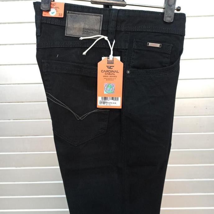 Celana Katun Pocket Jeans Casual CARDINAL Hitam EBCBR747