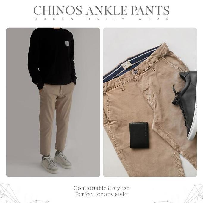 GOODFRIENDS Celana Ankle Pants CHINOS Khaki