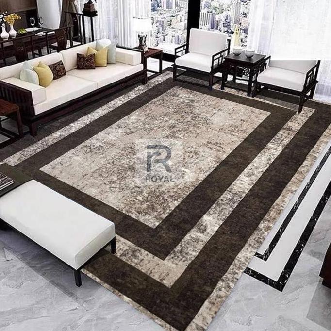 Karpet Lantai 200x300 cm untuk Ruang Tamu Lebar Bulu Tebal PERSIAN Carpet Permadani Turki Anti Slip 