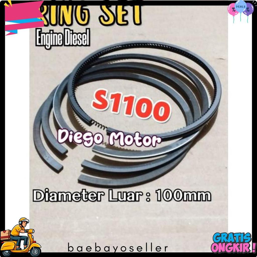 Lagi Diskon Nih S1100 Ring Seher Piston Mesin Diesel Dongfeng 16Pk Rs0