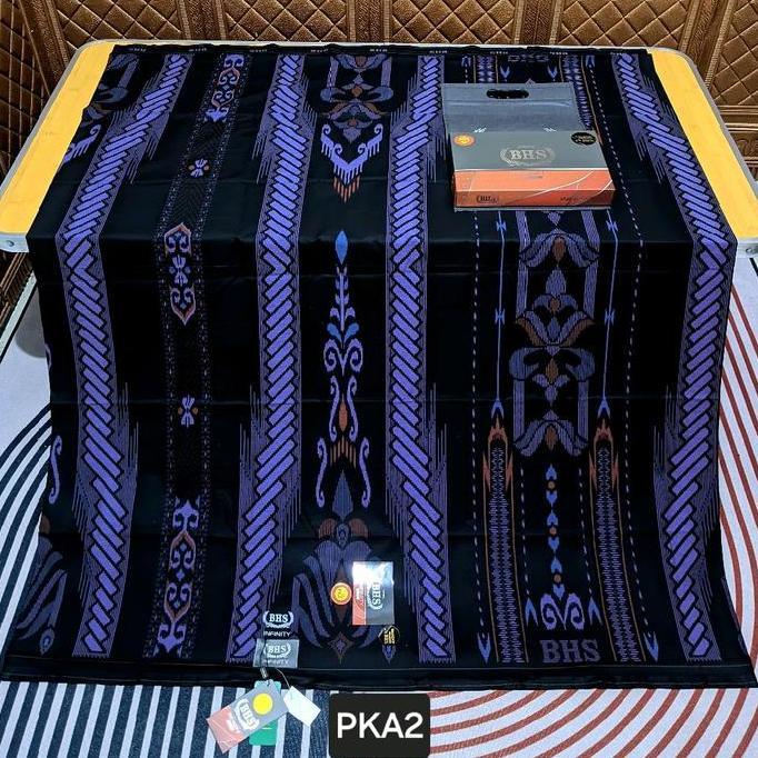 Promo BHS Sarung Infinity Silver Motif DDA Tenun Songket Salur Hitam PKA2 Karya Seni Tertinggi dari 