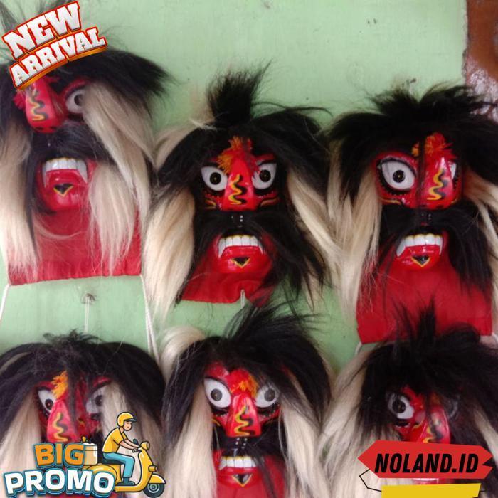 [Drs] Bujang Ganong/Ganongan Murah/Ganongan Anak/Topeng Bujang Ganong/Ganongan Rambut Sintetis Set1