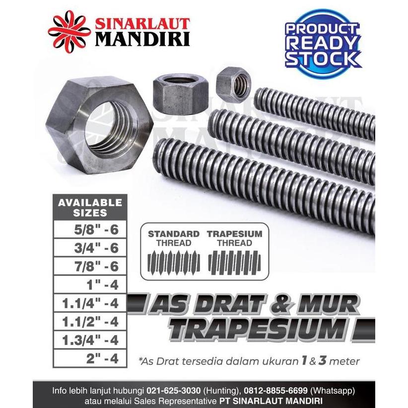 Promo Asdrat Trapesium / Long Drat Kotak / As Drat Trapesium (3M) 1" Cod