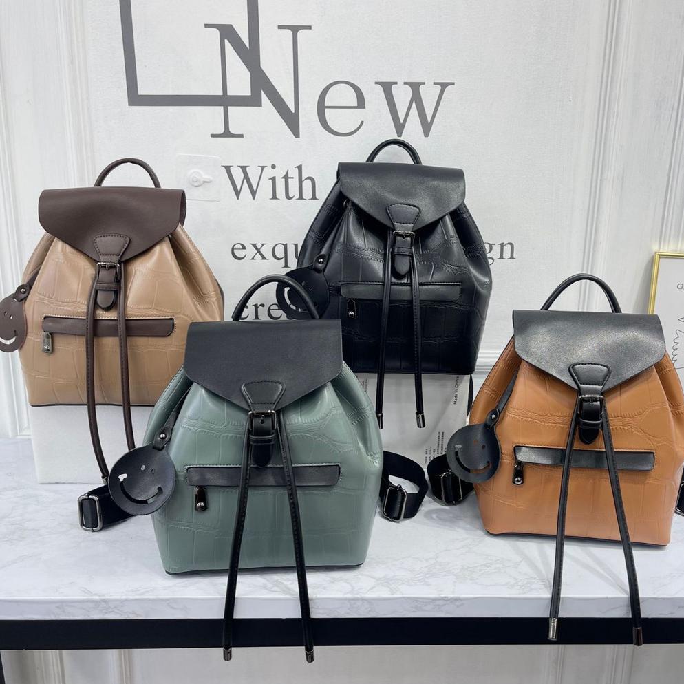 Tas Ransel Kecil Wanita Bahan Kulit Sintetis