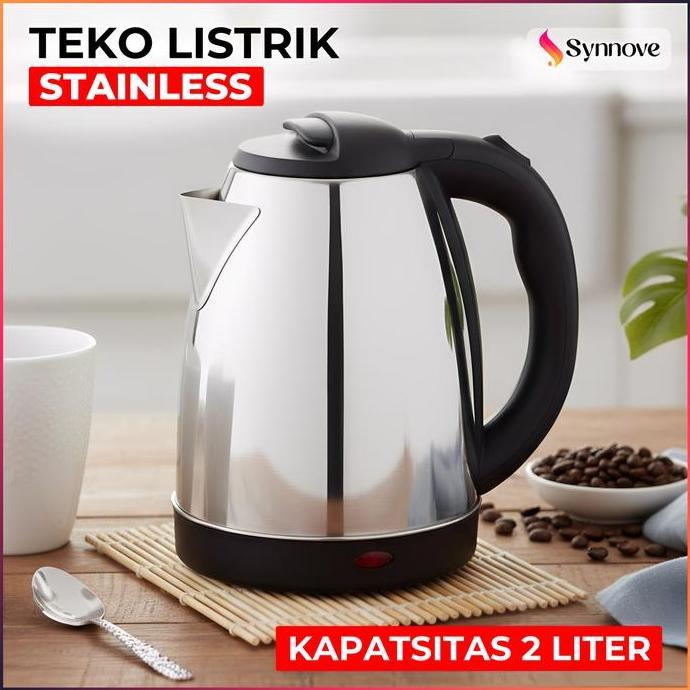 Teko Listrik Stainless Steel Pemanas Air Listrik Portable Termos Ketel Kettle Listrik Kopi NS