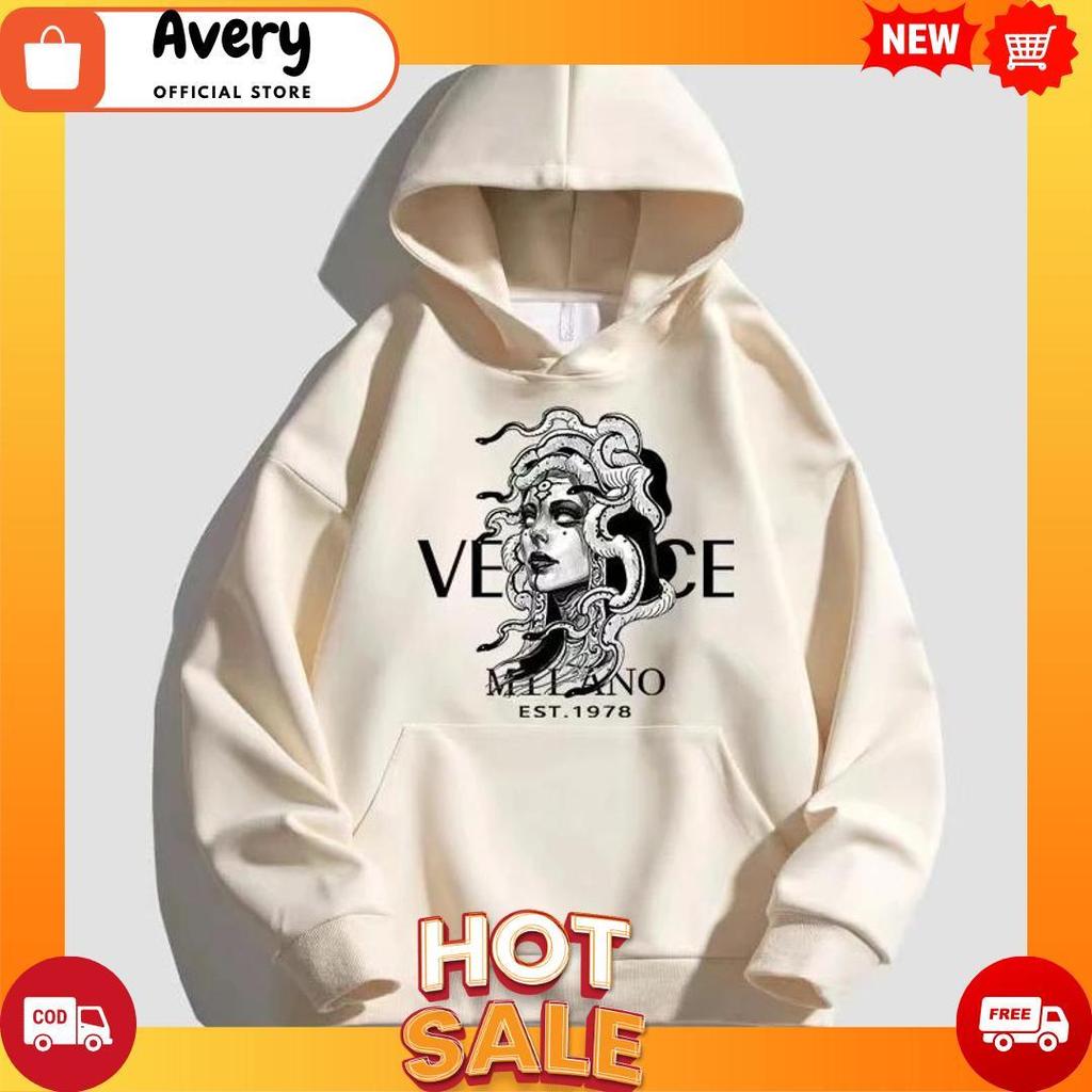 Jaket Hoodie Versace 1978 Cream Premium Quality / Hoodie Pria Wanita Terbaru COD[B2][B1]