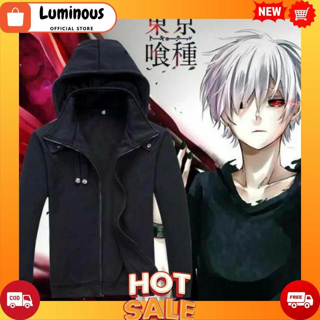 Jaket Anime Tokyo Ghoul Polos Premium /Cosplay Anime Pria Wanita COD[B2][B1]
