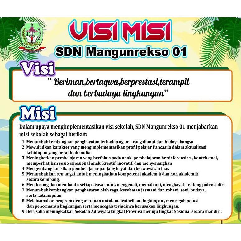 NEWVIRAL visi misi sekolah/hiasan dinding sekolah plus perekat bisa request tulisan