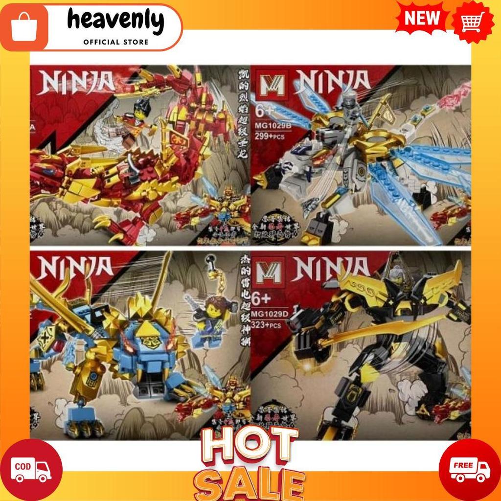 Obm99144 - Mainan Balok Susun Bricks Blocks Ninja Dragon Zane 4In1 Besar Blok Figure Ninja Naga Cod 