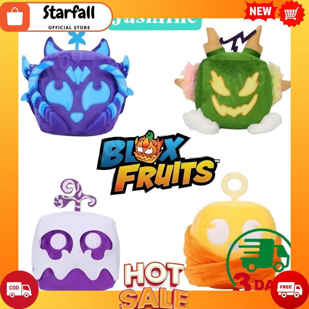 [Cod] CodBlox Fruits Anime Game Plush Toy Fruit Leopard Pattern Box Plush Toy Soft Stuffed Fruits To