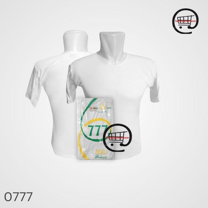 Promo kaos oblong pria 777 polos O 777 size 50-52-54 kaos oblong jumbo COD