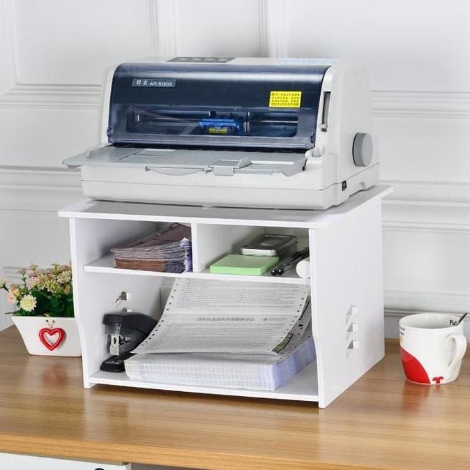 rak printer meja printer kayu minimalis susun rak serbagiuna dekstop KS