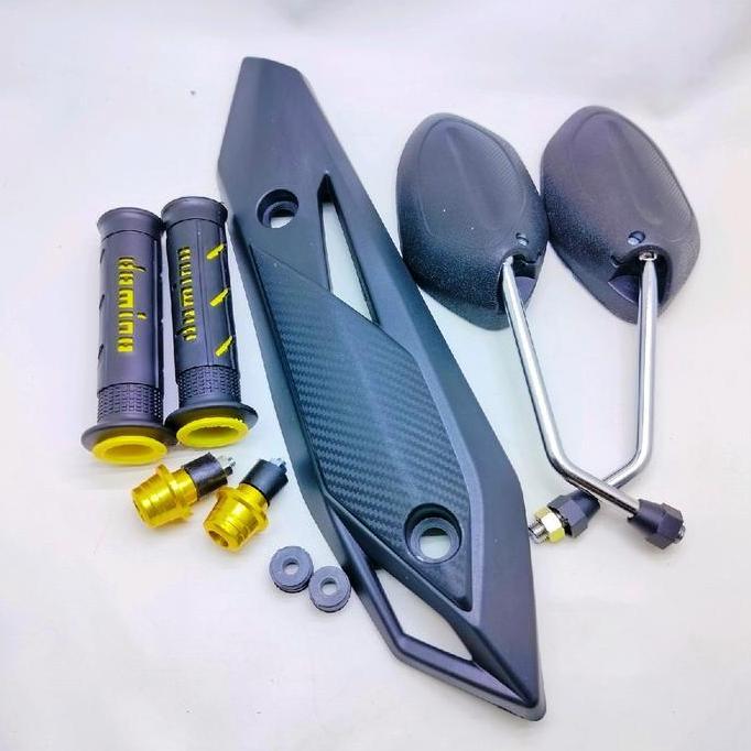 Promo PROMO cover tameng knalpot 2017+hangrip sisik+Jalu stang+spion beat chkrome ORI standar, tamen