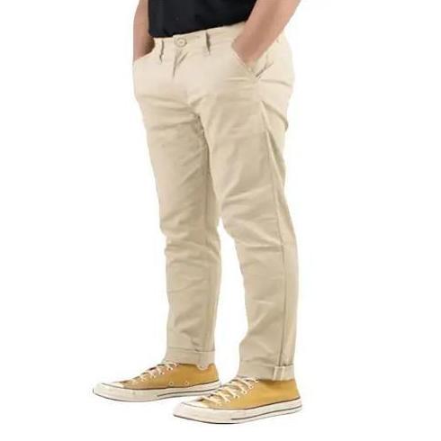 Promo Celana Panjang Chino Casual Formal Skinny Pants Pria Slim Fit Bahan 100% Cotton Twill Stretch 
