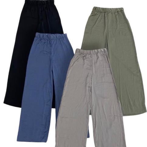 LONG PANTS PIYAMA PINGGANG KARET BAHAN KRINGKEL FASHION MUSLIM