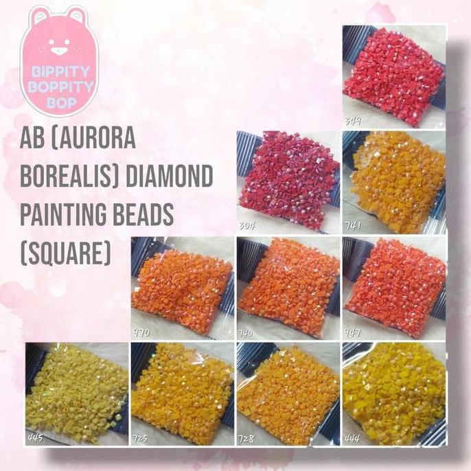 AB (Aurora Borealis) Diamond Painting Beads, 5D Diamond Drills Square2