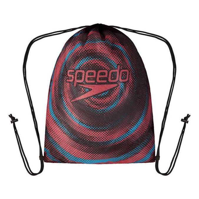 SPEEDO PRINTED MESH BAG RED/BLUE BIN